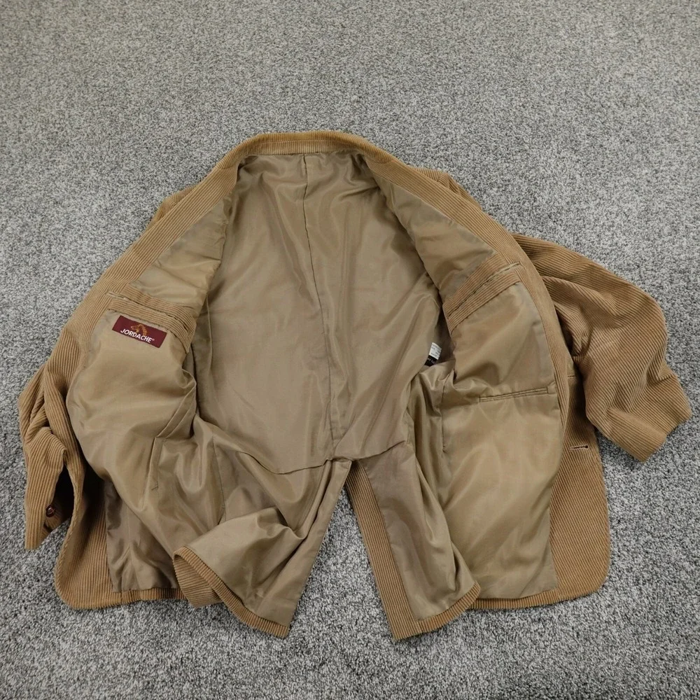 VTG Jordache Jacket Mens 44 Brown Corduroy Elbow Patch Western Blazer Sport Coat